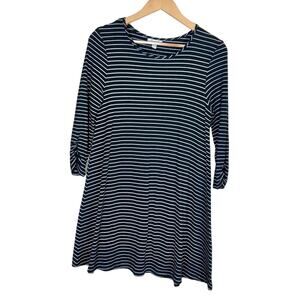 Garnet Hill Striped Swing T-shirt Dress Size Small